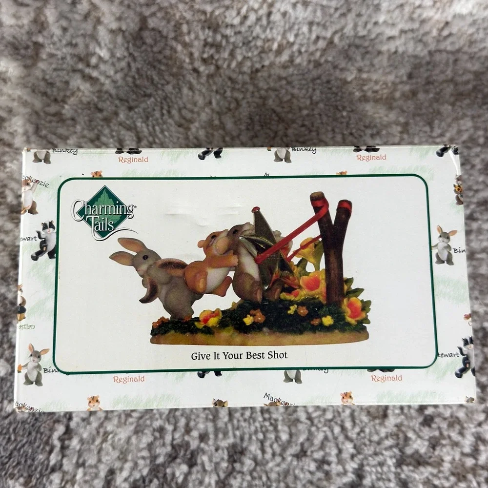 Fitz and Floyd Charming Tails Give It Your Best Shot 89/341 w/Box